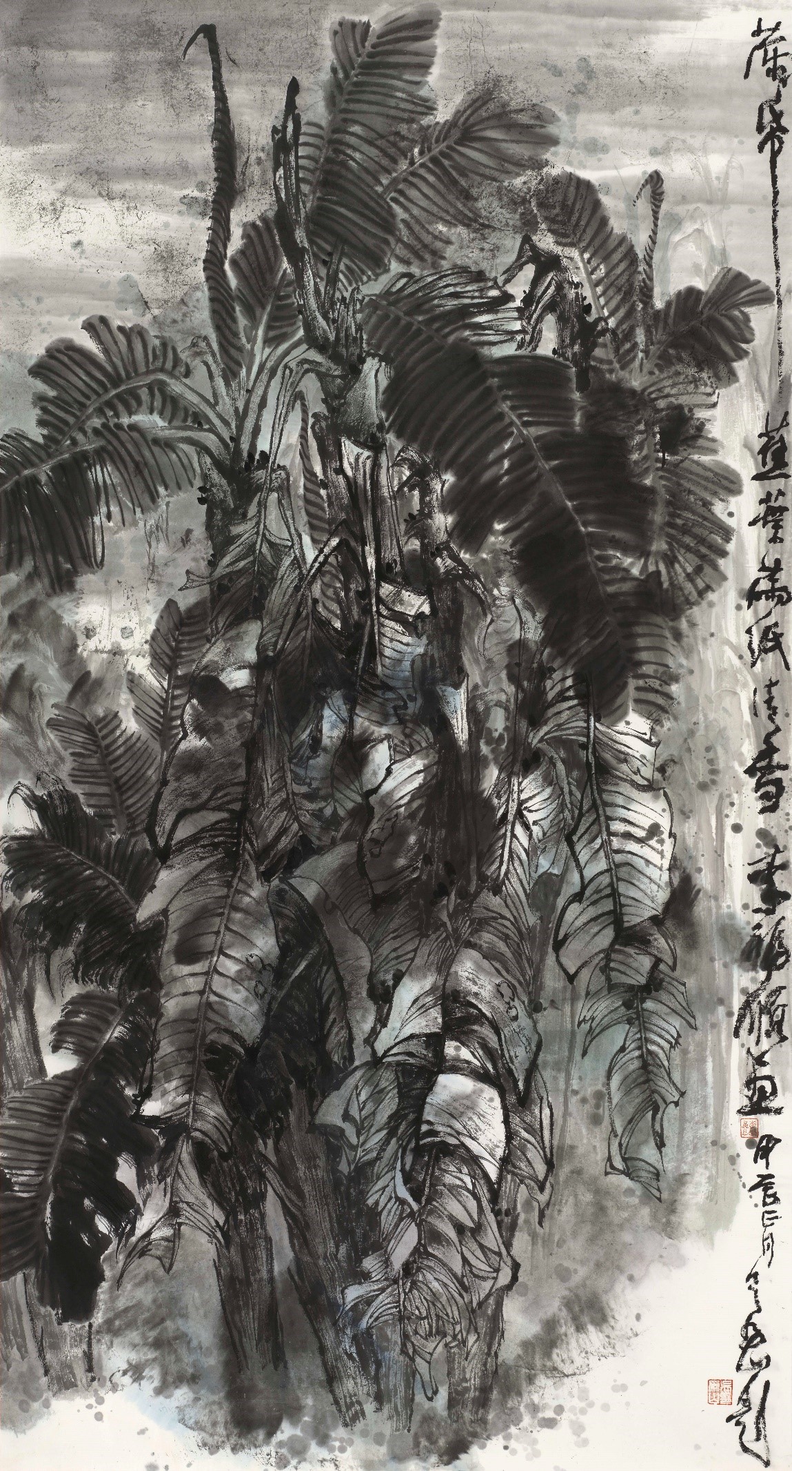 <h2>满纸蕉叶满纸清香</h2><p>作者：李福顺</p><p>创作年代：2024年</p><p>规格：97cm×180cm</p><p>品类：纸本</p>